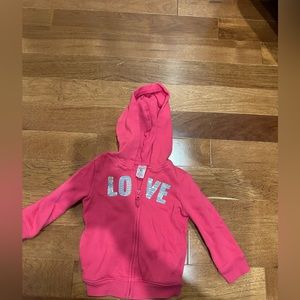 Cherished Warmth” - Toddler Girl’s 2T Love Hoodie